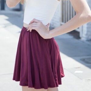 Brandy Melville Mini Skirt in Burgundy
